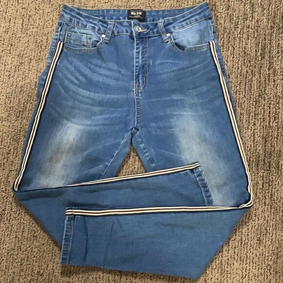 IRIS Jeans Los Angelos High Waist Side Striped  9 - Picture 1 of 15